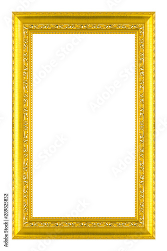 Wallpaper Mural gold picture frame isolated on white background Torontodigital.ca
