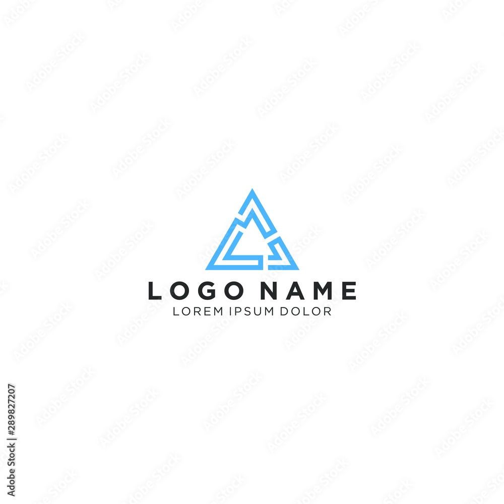 Triangle logo for modern technology business Triangle logo for modern technology business