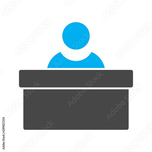  Reception Icon Isolated On Abstract Background