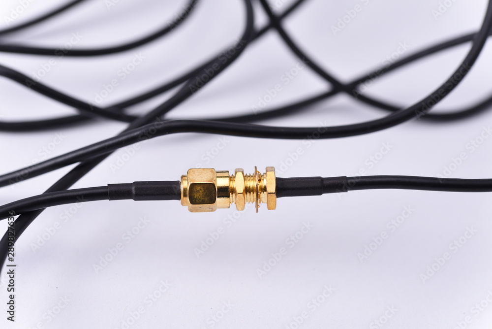 antenna cable on the white background antenna cable on the white background