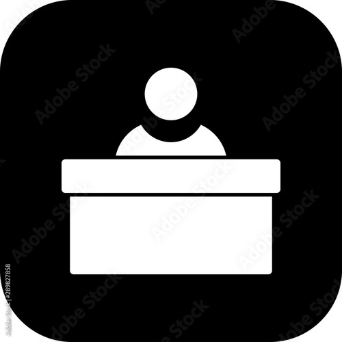  Reception Icon Isolated On Abstract Background