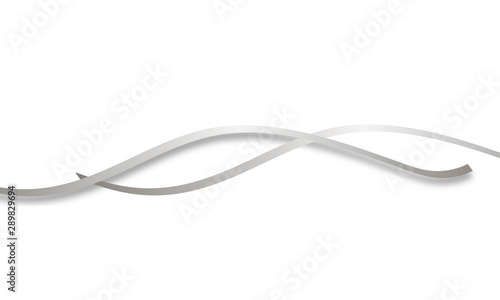 Silber Band Banner Hintergrund Grau Welle Wellen