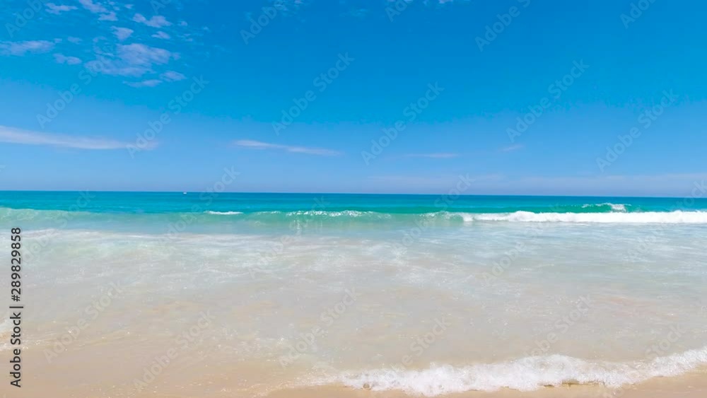 View of beach sea, Slow motion shot View of beach sea, Slow motion shot