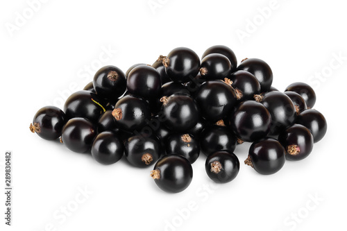 Pile of black currant isolated on white background
