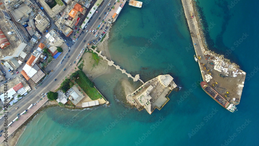 Aerial Photo For Saida City In Lebanon City Sea Edge Coast Old Castle   1000 F 289832474 GAsfhxm6YmmC9vZjAqbg145MEJkkJPnq 