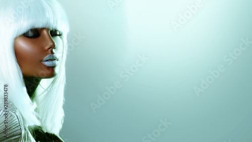 High Fashion model girl in ...