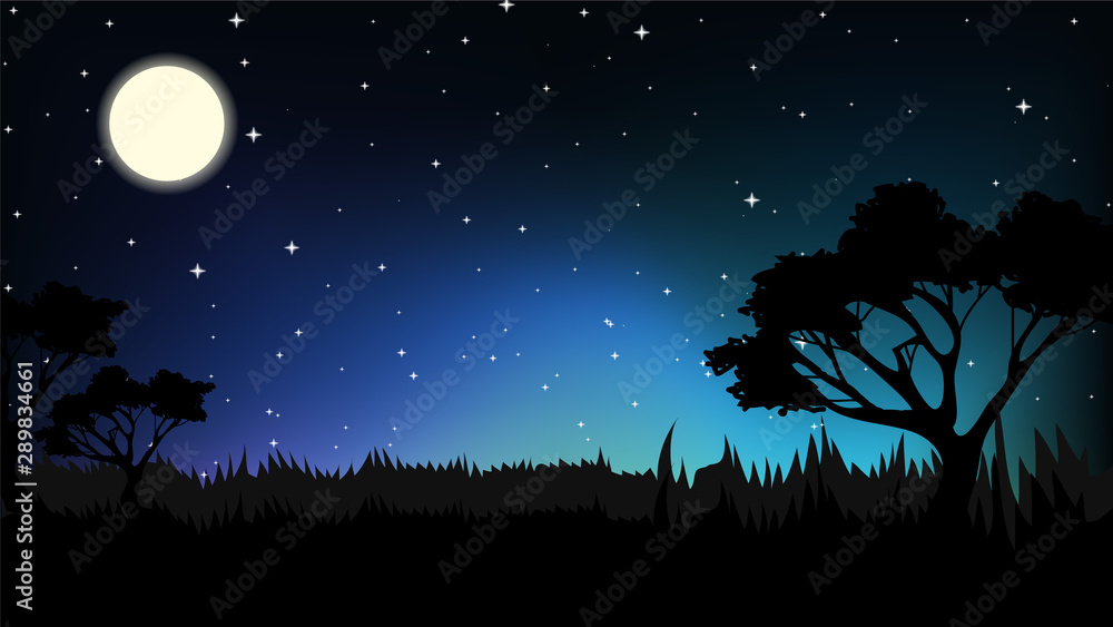 A Dark night scene landscape background