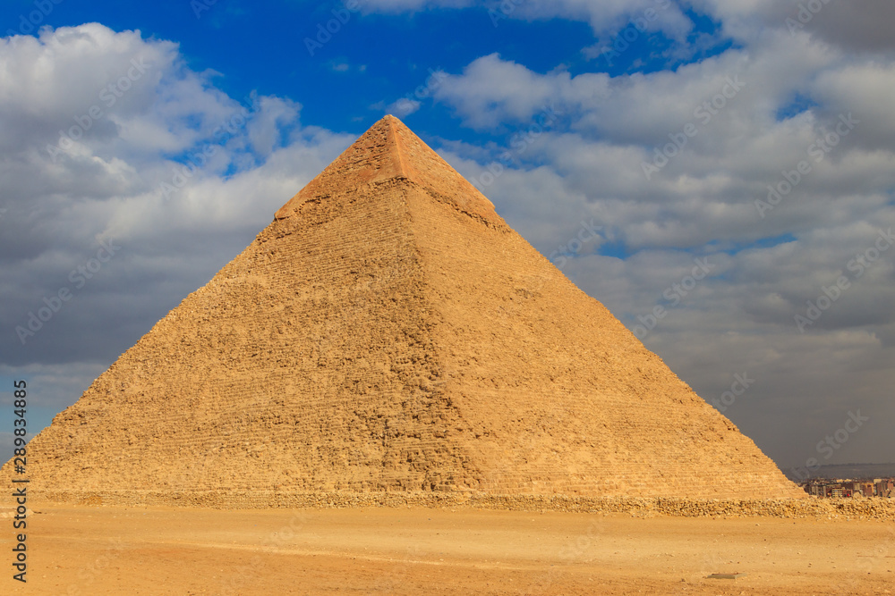 Pyramid of Khafre or of Chephren is the second-tallest and second-largest of the Ancient Egyptian Pyramids of Giza Pyramid of Khafre or of Chephren is the second-tallest and second-largest of the Ancient Egyptian Pyramids of Giza