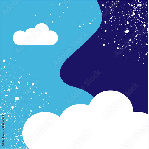 Sky cartoon design, vector illustration