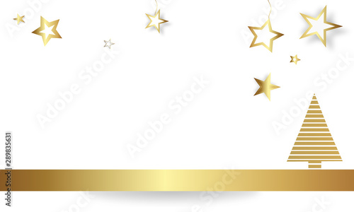 Stern Band Banner Landschaft Gold Weihnachten Christbaum Baum Star Stars