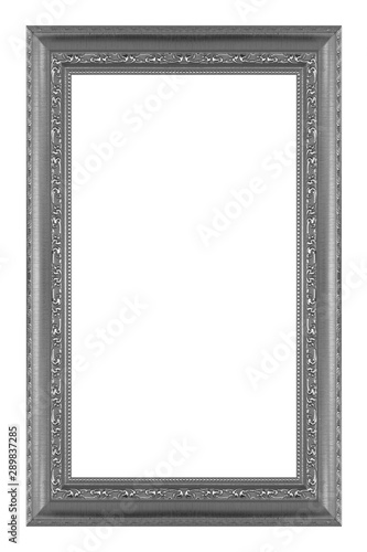 Wallpaper Mural gray picture frame isolated on white background Torontodigital.ca
