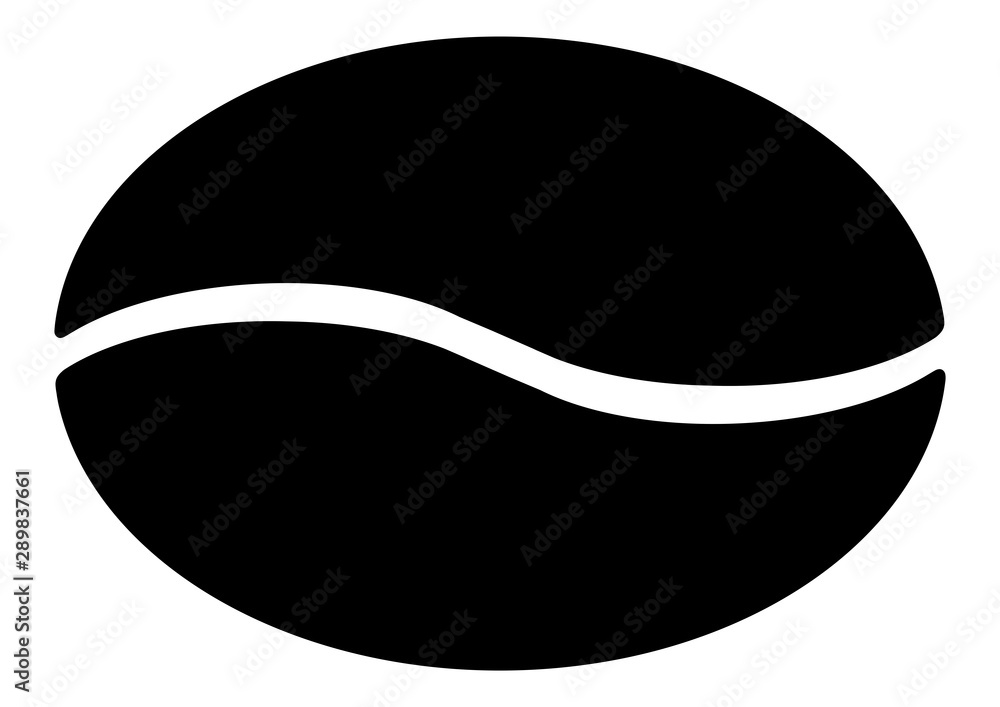 Obraz premium gz469 GrafikZeichnung - german - Kaffeebohne. english - coffee bean: simple template isolated on white background - close-up - din a4 - xxl g8532