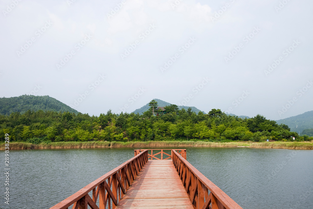Songjiho Lake in Goseong-gun, South Korea.