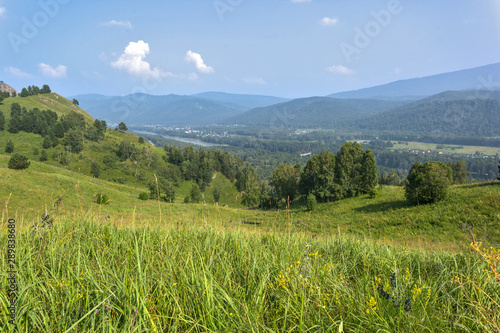 landscape with mountains and river © Sotnikov_EM