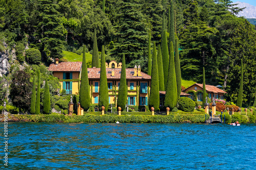Villa La Cassinella in Ossuccio, near the comacina island and villa balbianello on Lake Como, Lombardy, Italy photo