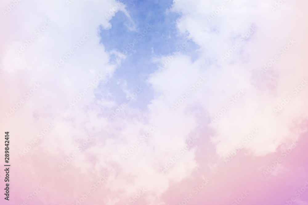 Cloud background with a pastel colour 