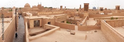 vue panoramique sur les toits de Yazd, Iran