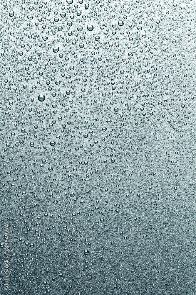 rain drops on metal, water drop on dark background texture
