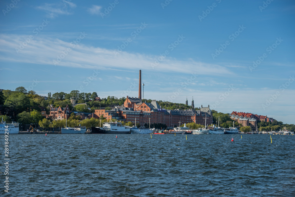 View over the brewery Münchens from the 1800s at the district Södermalm in Stockholm View over the brewery Münchens from the 1800s at the district Södermalm in Stockholm