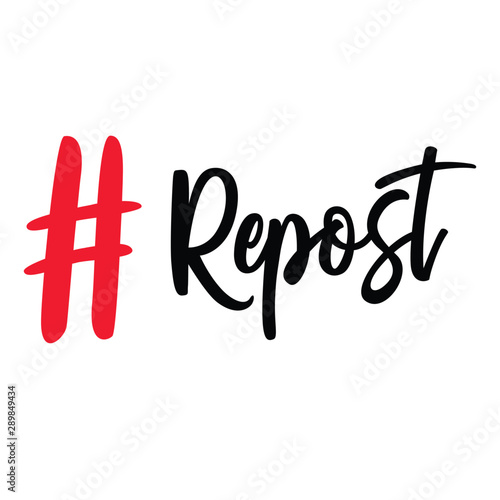 repost hashtag symbol vector
