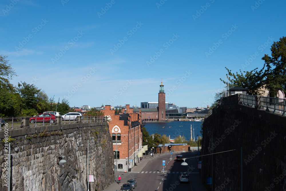 View between the districts Södermalm and Kungsholmen in Stockholm.