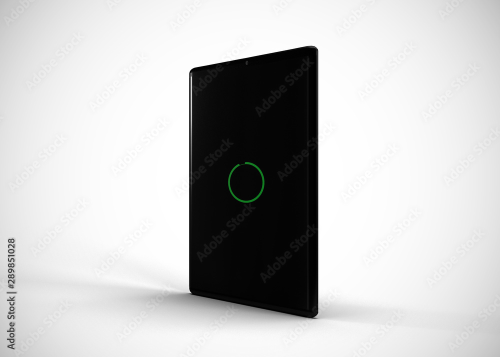 Tablet Pad Charging Battery Fully Charged 3D Render Tablet Pad Charging Battery Fully Charged 3D Render