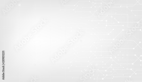 Circuit board on white background, vector illustration