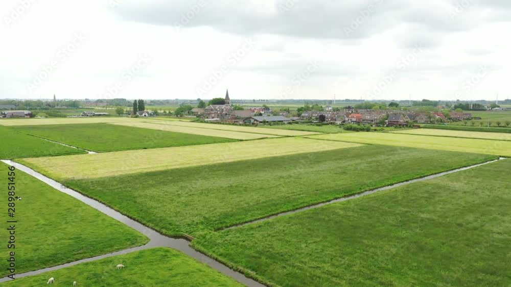 Aerial from the village Zevenhuizen in the Netherlands Aerial from the village Zevenhuizen in the Netherlands
