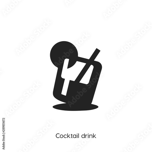 cocktail drink icon vector symbol