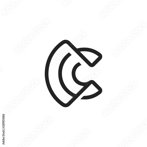 c letter icon vector symbol