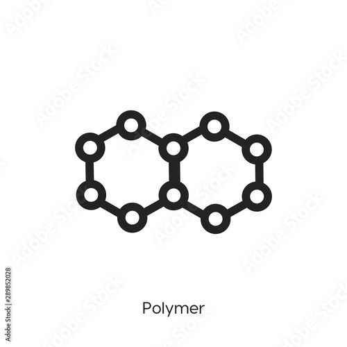 polymer icon vector symbol