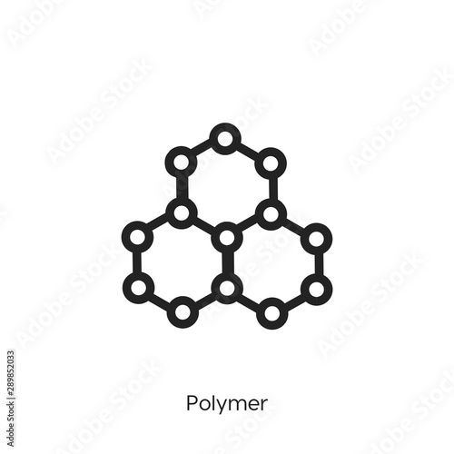 polymer icon. polymer icon vector. Linear style sign for mobile concept and web design. polymer symbol illustration. vector graphics - Vector	