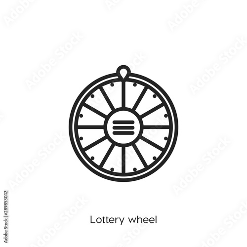 lottery wheel icon vector symbol