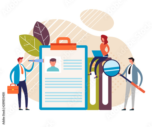 Head hunting human resources recruitment concept. Vector flat graphic design cartoon illustration