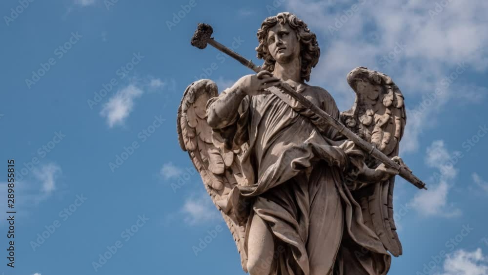 Winged angel near Castel Sant'Angelo, Rome, Italy. Winged angel near Castel Sant'Angelo, Rome, Italy.