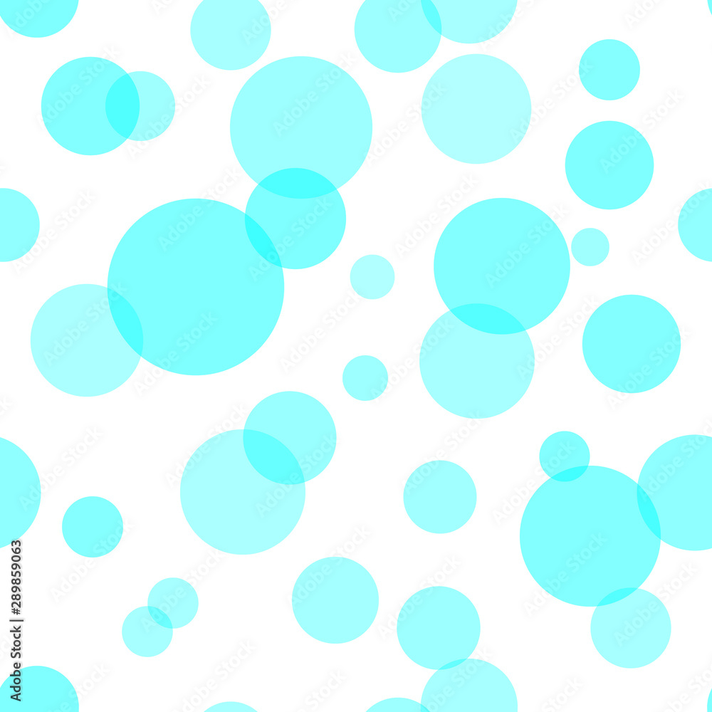 Seamless pattern with blue circles
