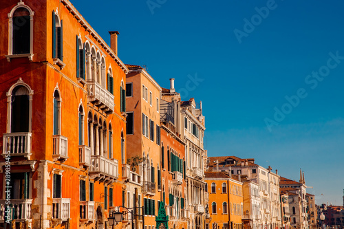 View of colorful buildings in old town