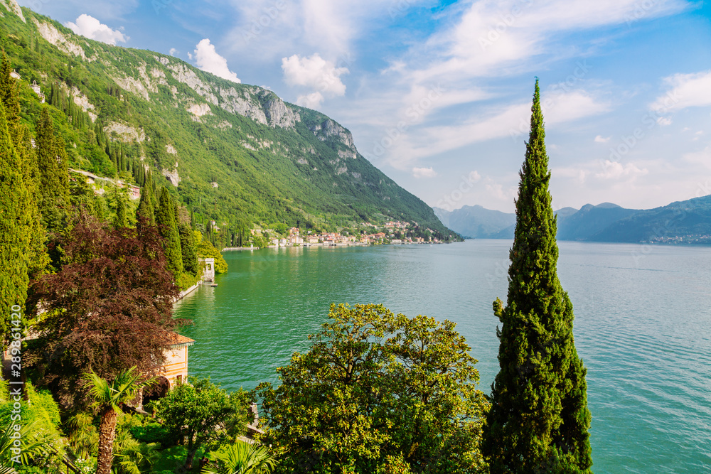 Amazing view of Lake Como in Lombardy region, Italy