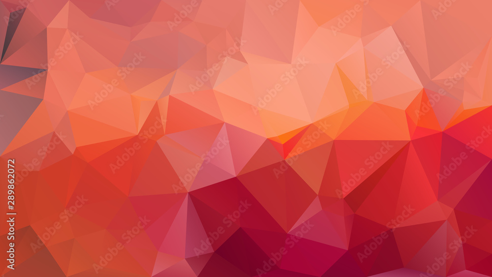 vector abstract irregular polygon background - triangle low poly pattern - red pink orange coral color vector abstract irregular polygon background - triangle low poly pattern - red pink orange coral color