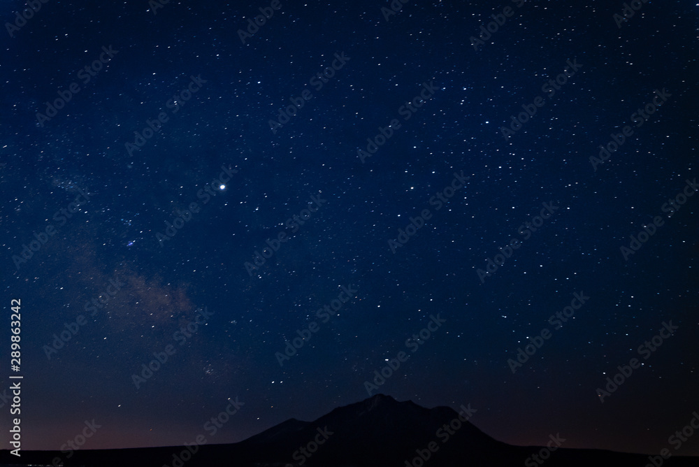 支笏湖畔の星空 / 北海道