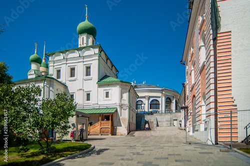 The church is dedicated to the blessed Maxim, the famous saint in Moscow, buried in this place at the end of the 15th century. 