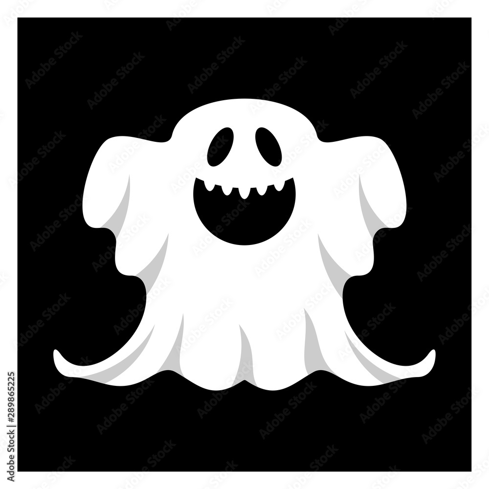 Fototapeta premium Ghost for Halloween Design Vector isolated. Happy Halloween Template Illustration