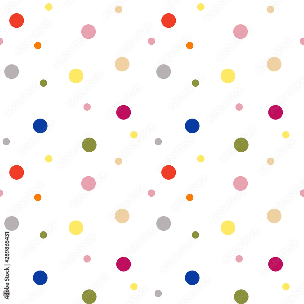 Seamless pattern. Multi-colored circles on a white background. Seamless pattern. Multi-colored circles on a white background.