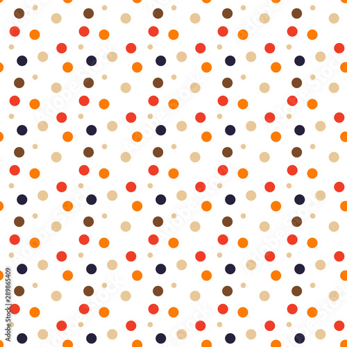 Seamless pattern. Multi-colored circles on a white background.