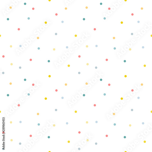 Seamless pattern. Multi-colored circles on a white background.