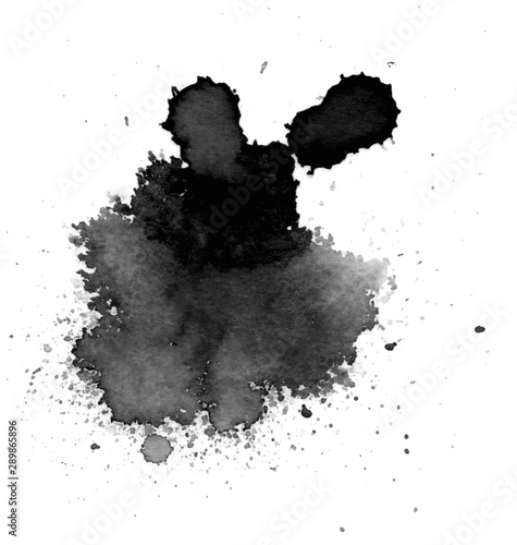 Black watercolor stain