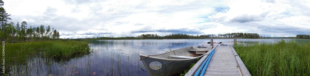 Obraz premium A boat on the Lake