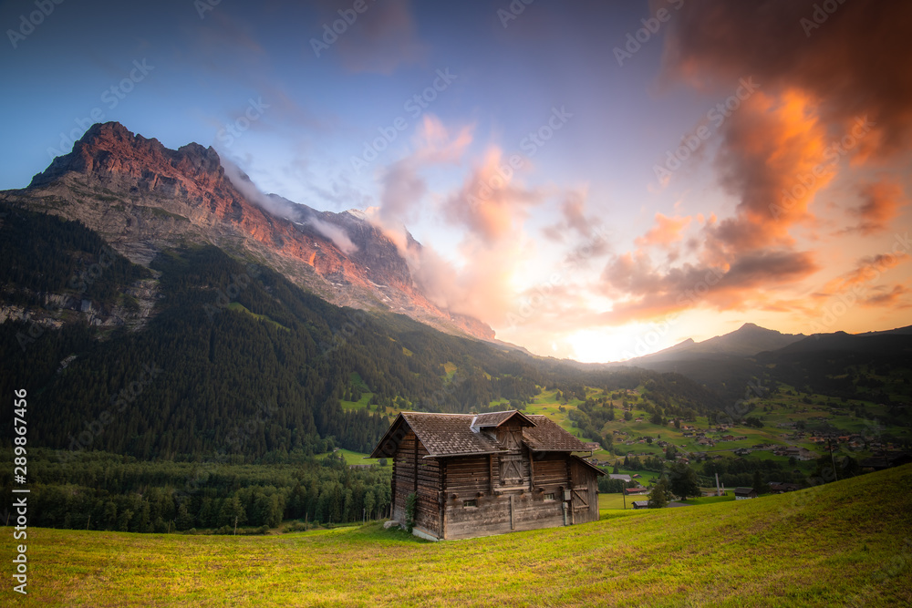 Grindelwald is a village in the Jungfrau region of Bernese Highlands. With a landscape of the iconic north face of Eiger mountain, the village offers skiing in winter, and hiking in summer.