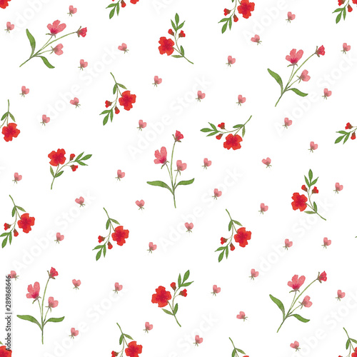 Wallpaper Mural Background seamless of pink cute delicate watercolor flowers. Background for valentines day greetings, wedding invitations Torontodigital.ca