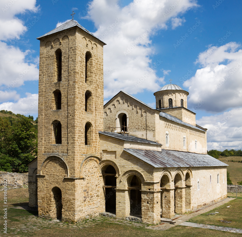 The church of the Holy Trinity in the orthodox Sopocani monastery in Serbia